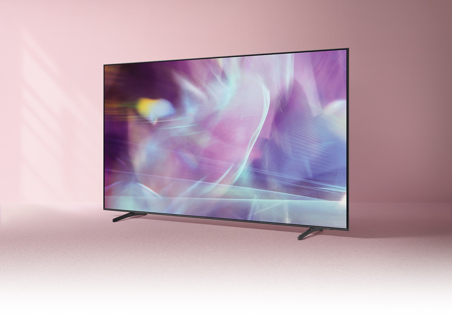 Q65A muestra gráficos de colores mezclados que demuestran los colores duraderos de la tecnología Quantum Dot de los Televisores Neo Qled Samsung