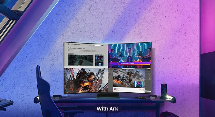 Samsung quiere poner una pantalla curva de 55 pulgadas en tu setup gaming,  así es la Odyssey Ark