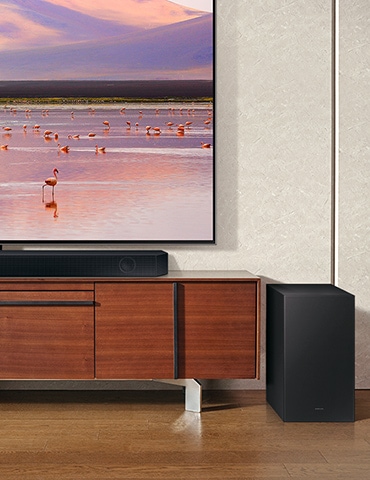 Comprar Barra de sonido Samsung 2023 HW-Q60C con Dolby Atmos y DTS Virtual:  X, Q-Symphony, 3.1 ch, 360W, Subwoofer inalámbrico · Hipercor