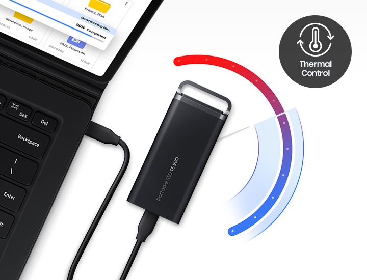 Memoria SSD T5 EVO 4TB USB 3.2 Gen 1 Negro | Samsung España
