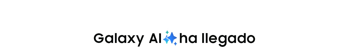 Texto GAlaxy AI is here con icono Galaxy AI
