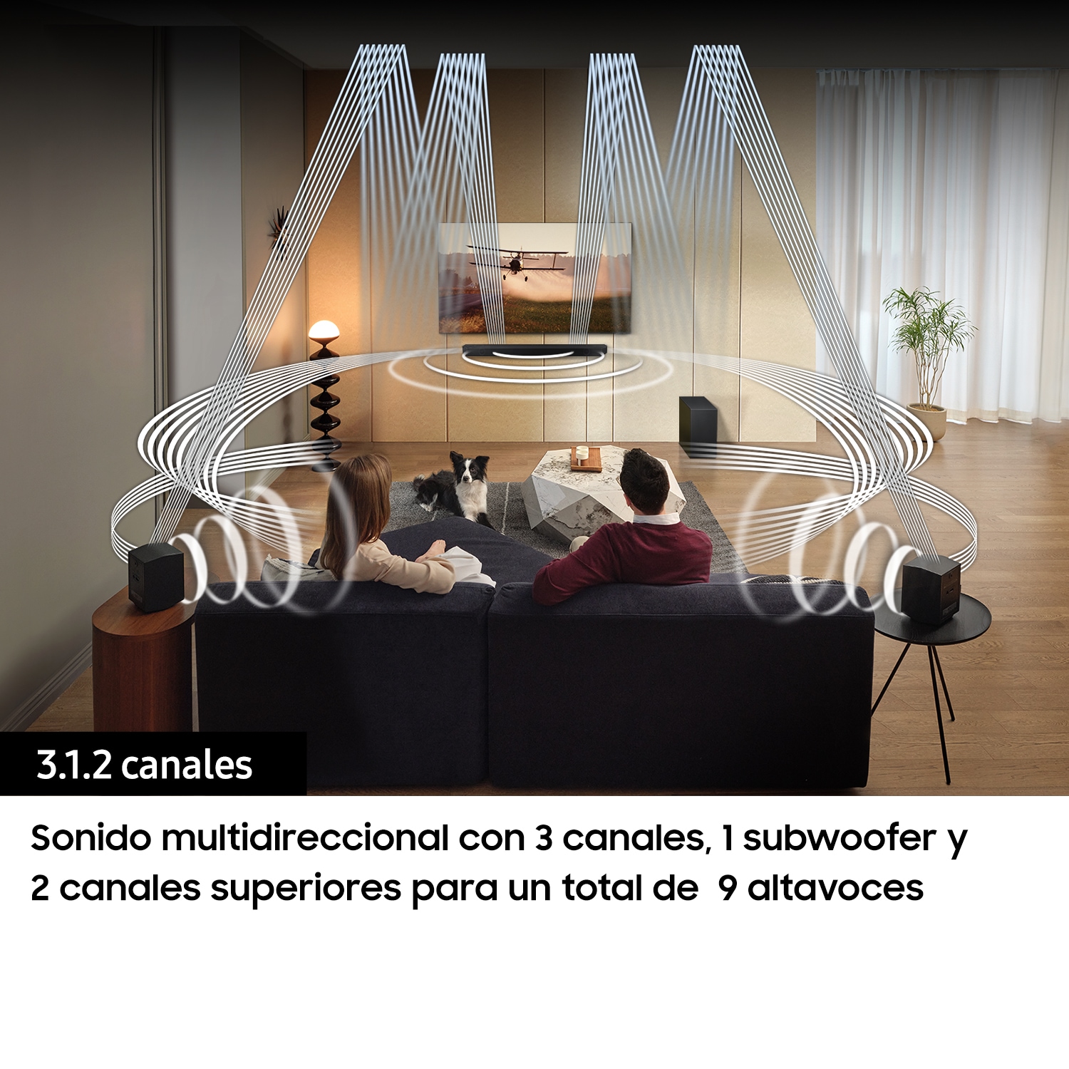 Comprar Barra de sonido Samsung 2023 HW-Q60C con Dolby Atmos y DTS Virtual:  X, Q-Symphony, 3.1 ch, 360W, Subwoofer inalámbrico · Hipercor