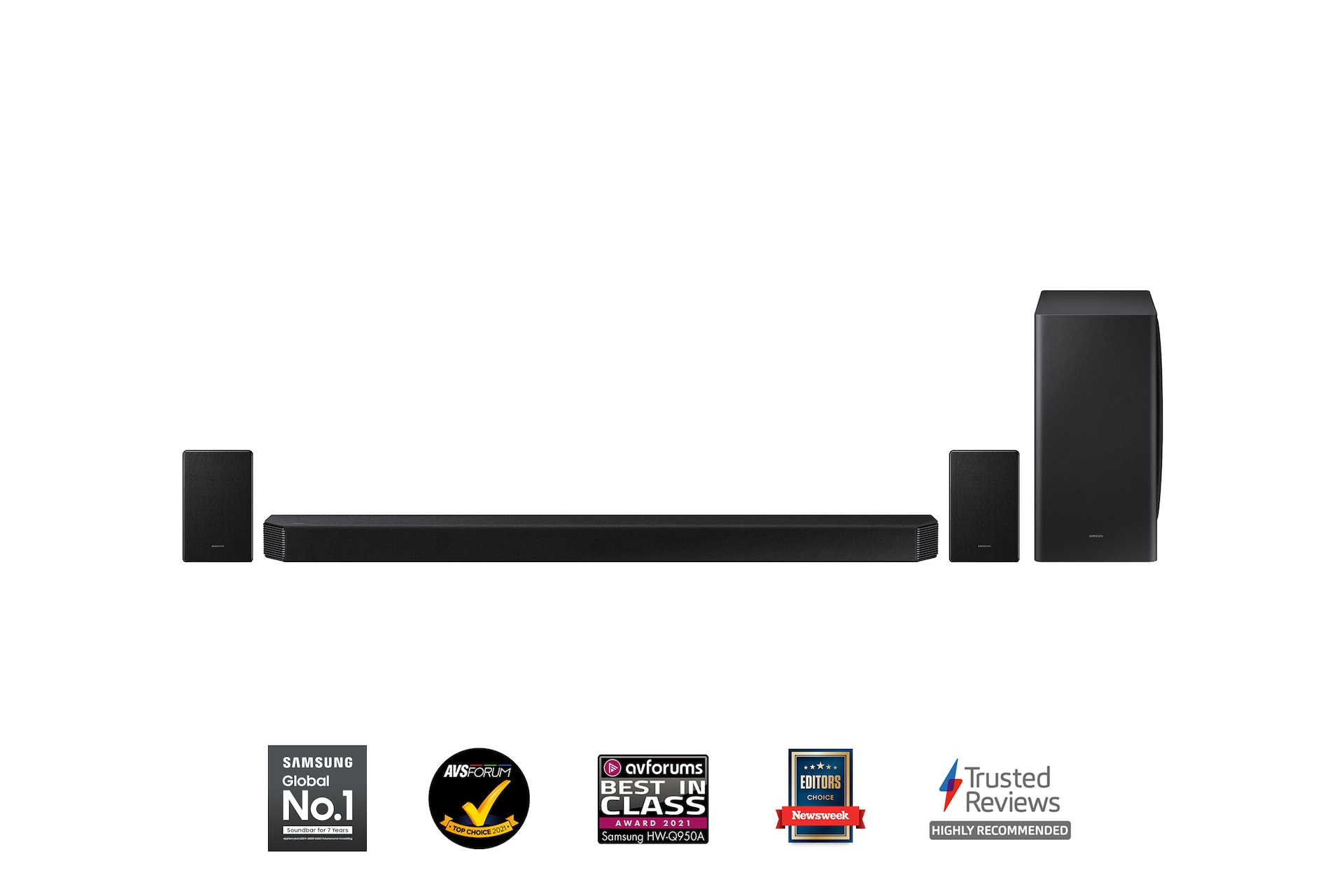 Samsung muestra su nueva barra de sonido Q950A: un modelo con 11.1.4  canales, Dolby Atmos, DTS:X y altavoces surround incluidos