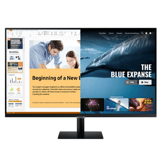 SAMSUNG Monitor inteligente M5 de 32 pulgadas con conectividad móvil, FHD,  acceso remoto, Office 365 (LS32AM500NNXZA), negro (renovado)