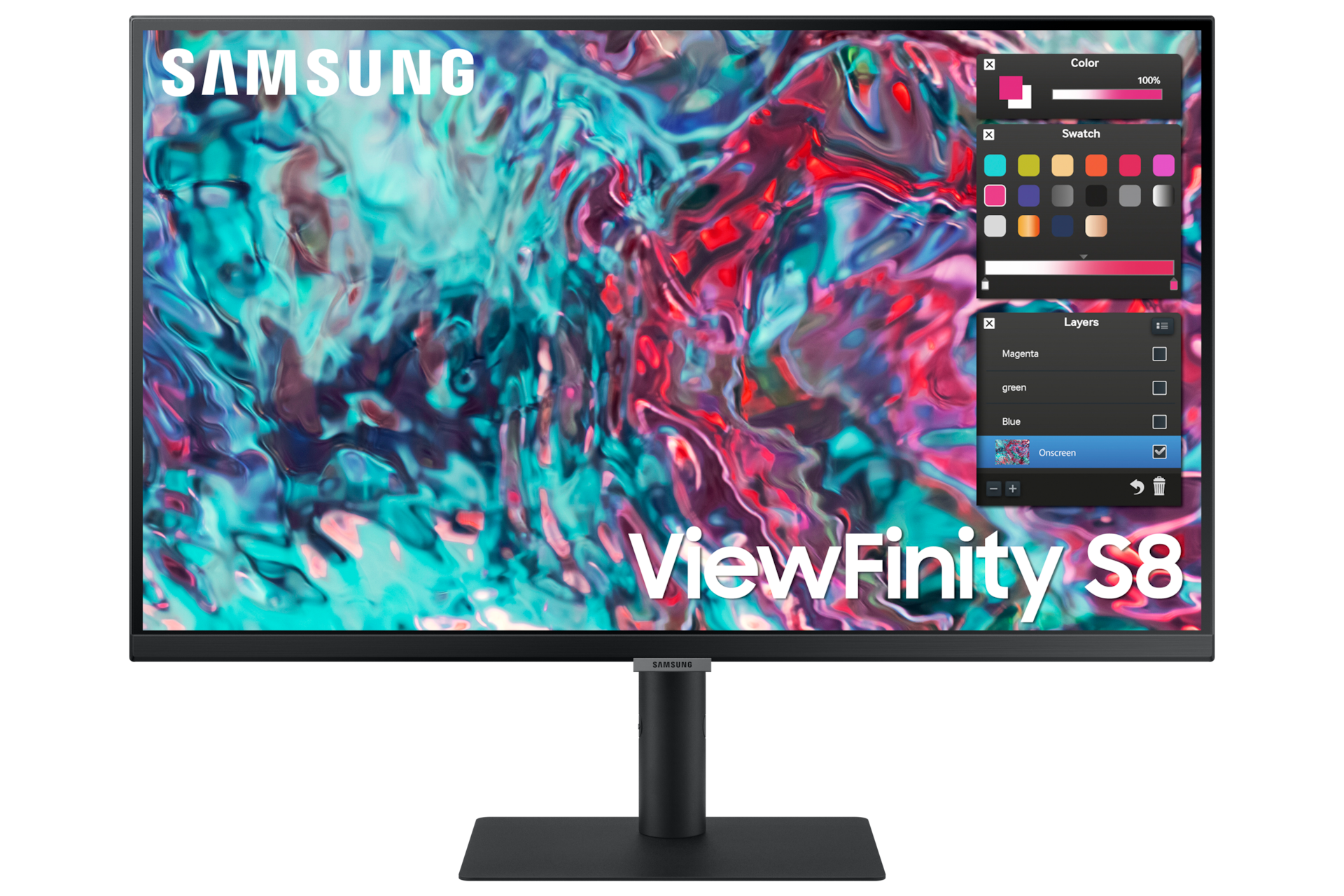 SAMSUNG ViewFinity Serie S8 Monitor de alta resolución 4K UHD de 32  pulgadas, panel IPS, 60Hz, Thunderbolt 4, HDR 10+, altavoces incorporados,  soporte