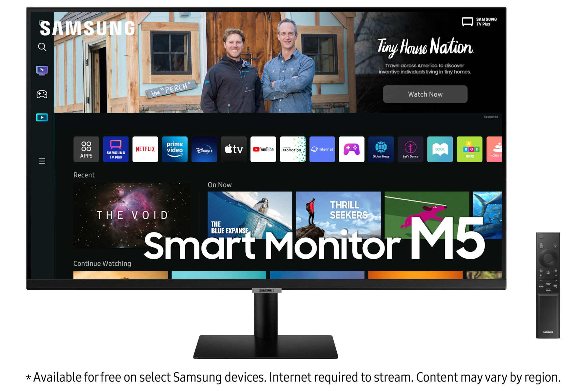 Monitor  Samsung Smart Monitor M5 LS27CM501EUXEN, 27, Full-HD, 4 ms, 60  Hz, HDMI, Bluetooth, Blanco