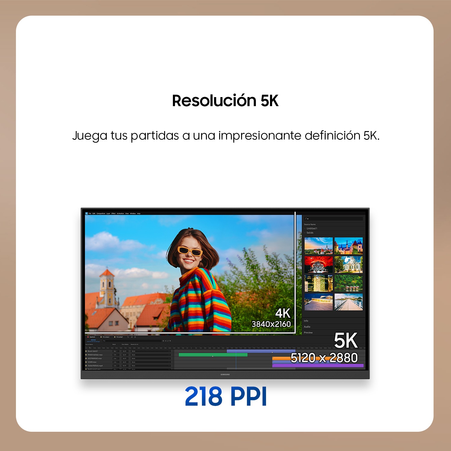 Monitor Profesional ViewFinity S8 27" S80HF 5K HDR10 60Hz Plano Negro