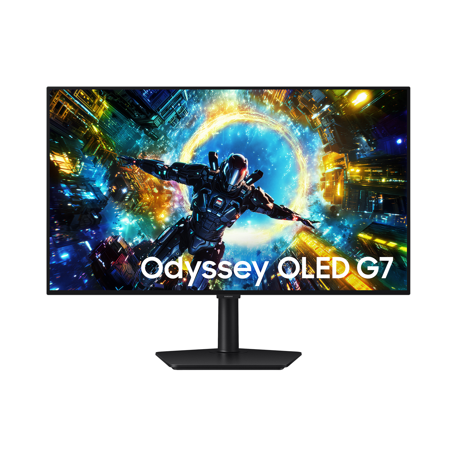 32 Inch Odyssey OLED G7 G73SH 4K 165Hz / FHD 330Hz Gaming Monitor Front Black 