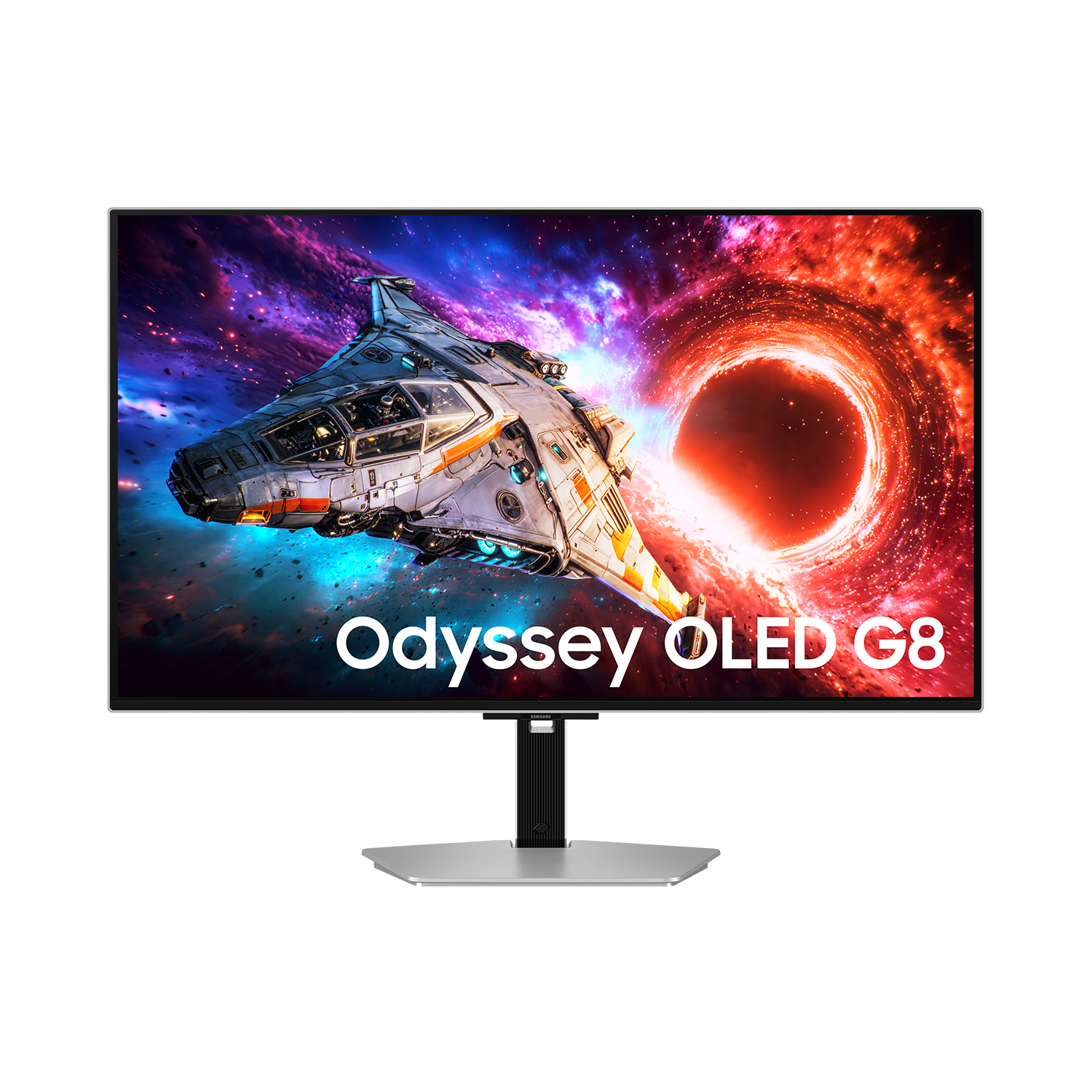 27/32 Inch Odyssey OLED G8 G80SH 4K 240Hz Gaming Monitor Back Silver 