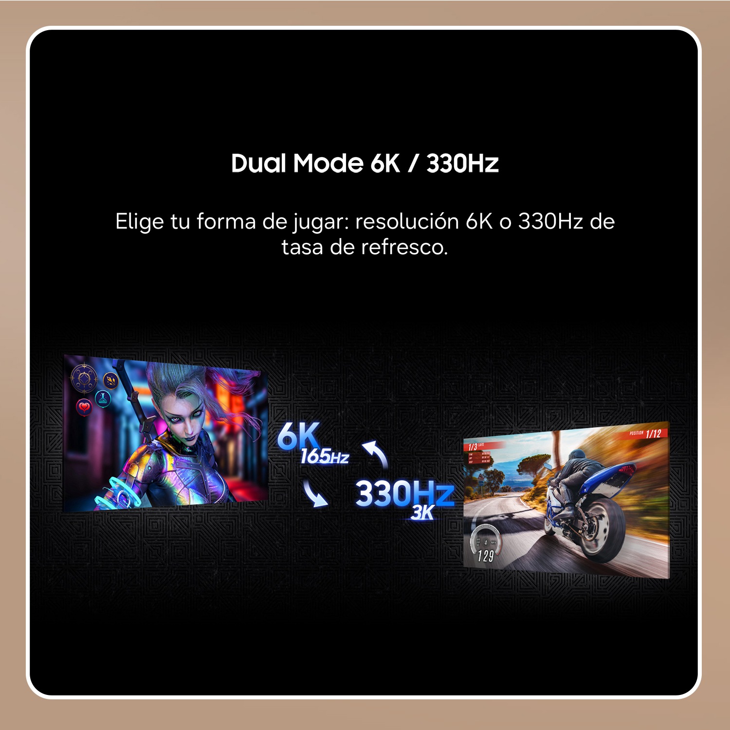 32 Inch Odyssey G8 G80HS 6K 165Hz / 3K 330Hz Gaming Monitor R-perspective Black 