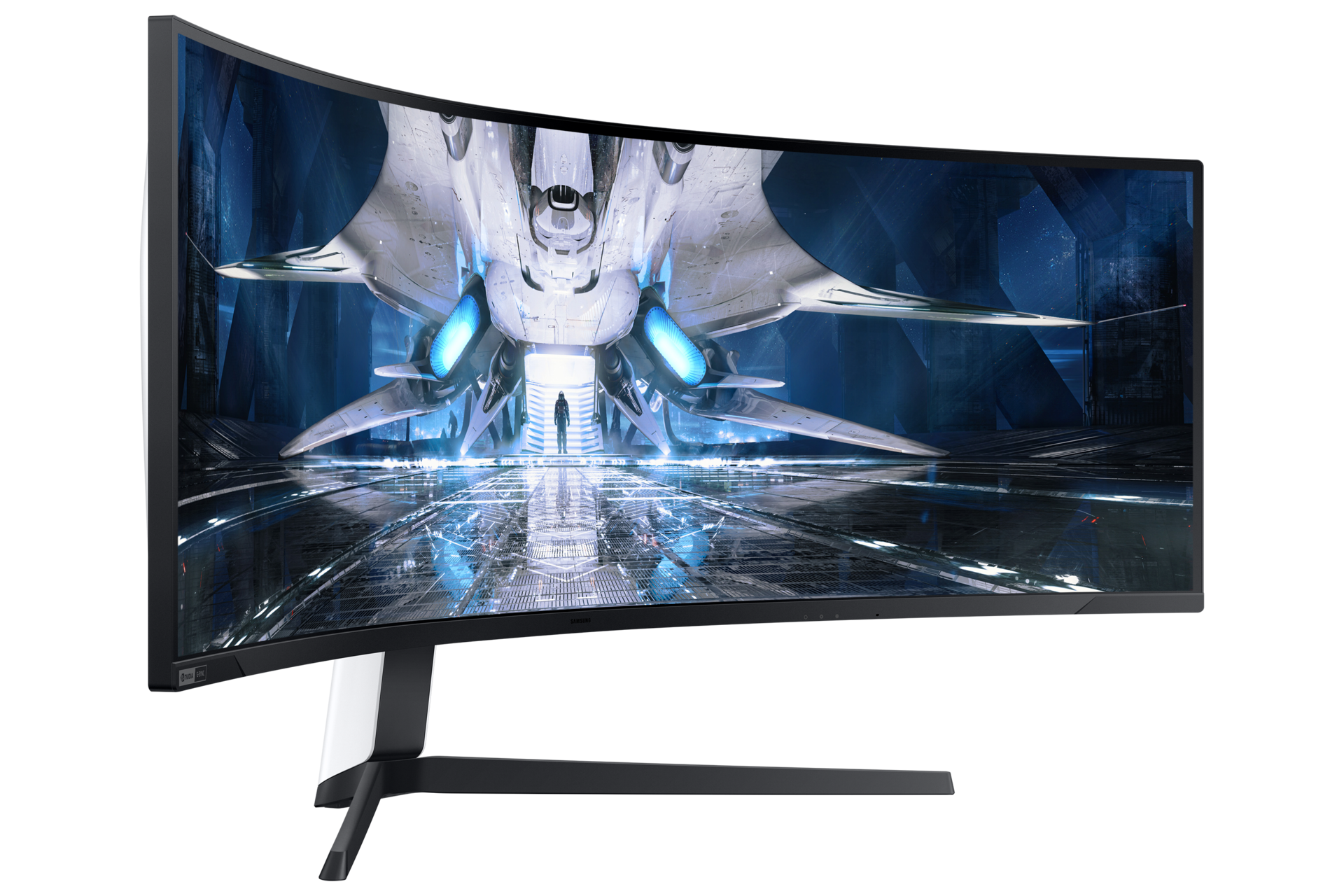 Samsung LC49G93TSSUXEN Odyssey G9 - Monitor curvo de 49'' DQHD (5120 x 1440p, 1 ms, 240 Hz, GSync, FreeSync Premium Pro, LED, HDR1000, 32:9, 420 cd/m², 1000R, HDMI, PBP, PIP) Blanco