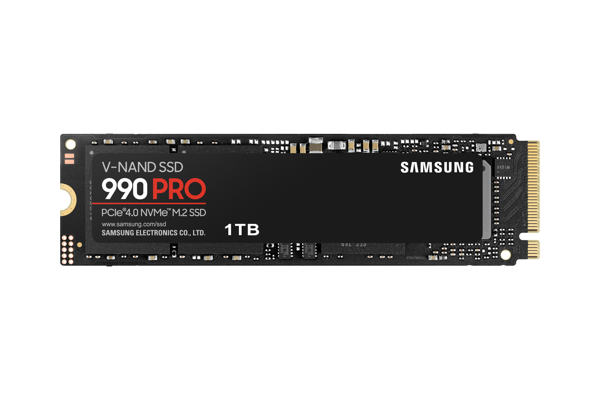Samsung SSD Interno 990 PRO 1TB PCIe 4.0 (up to 7,450MB/s) NVMe M.2 (2280) - Black, Black