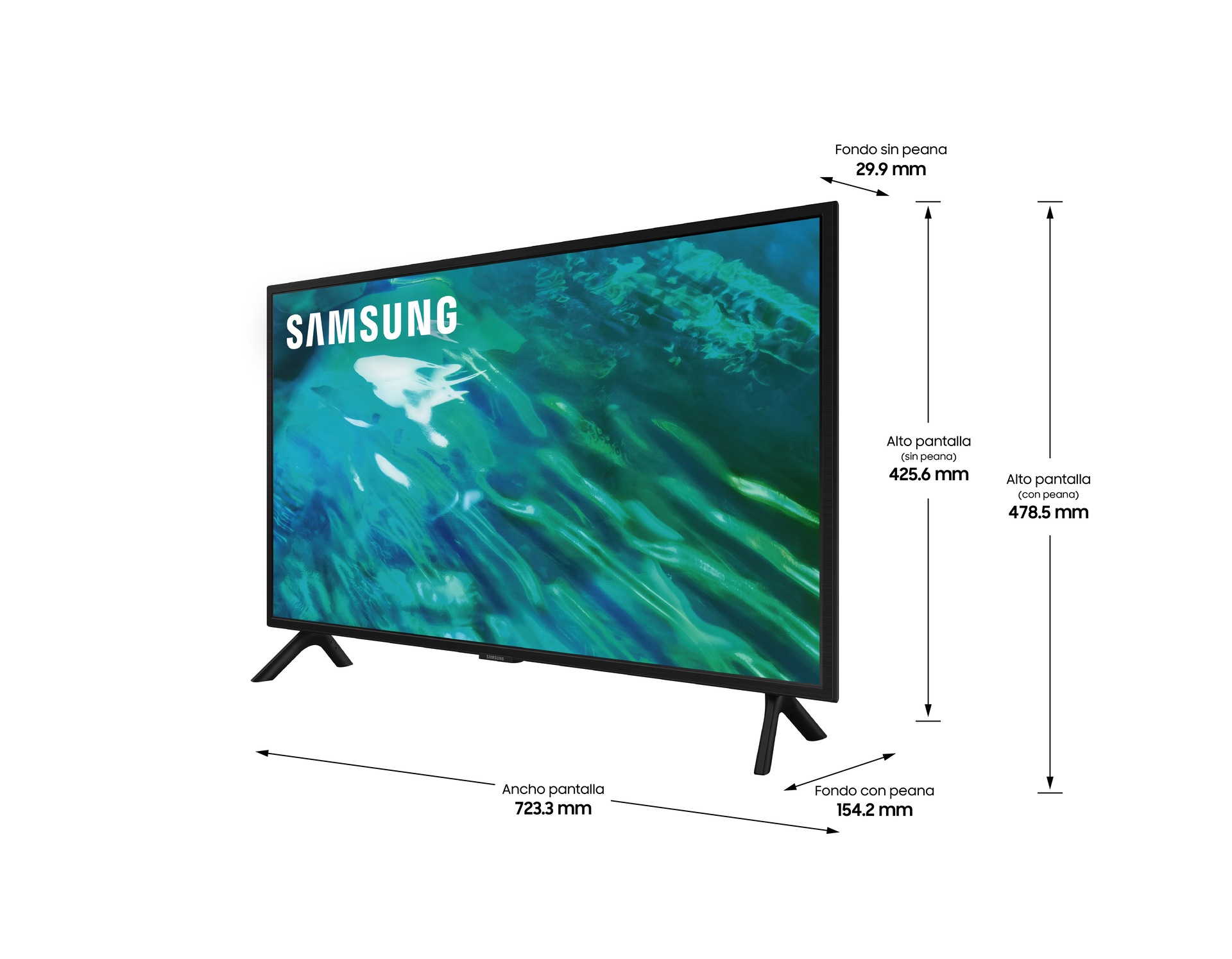 Medidas de TV Samsung Q50A