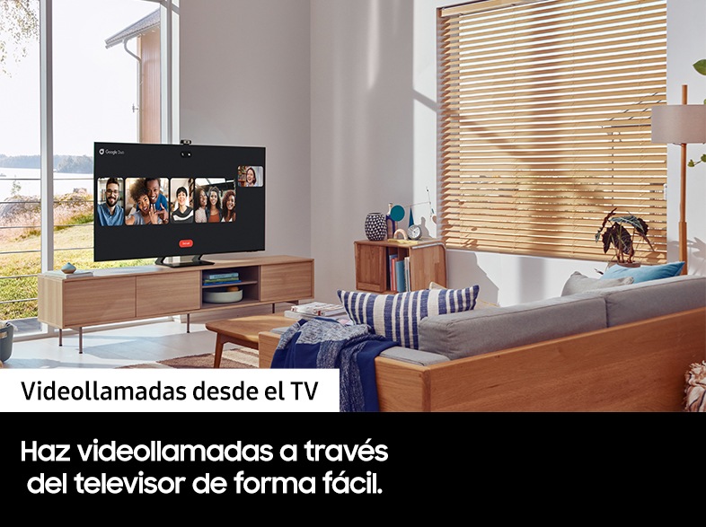 Televisor Q70 que muestra la opción para hacer videollamadas  