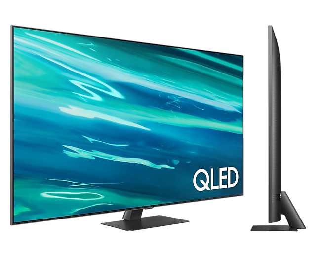 Televisor Samsung Qled Q80A de frente