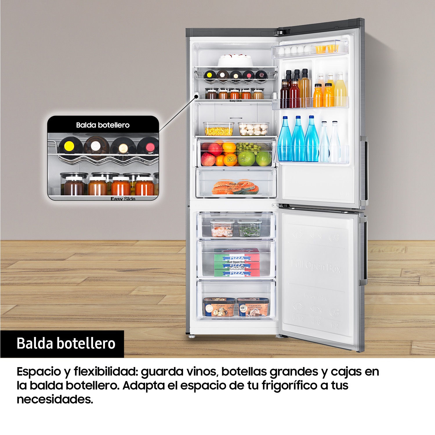 Frigorífico Combi AI 185cm 339L Clase E Inox RB33J3515S9/EF Inox