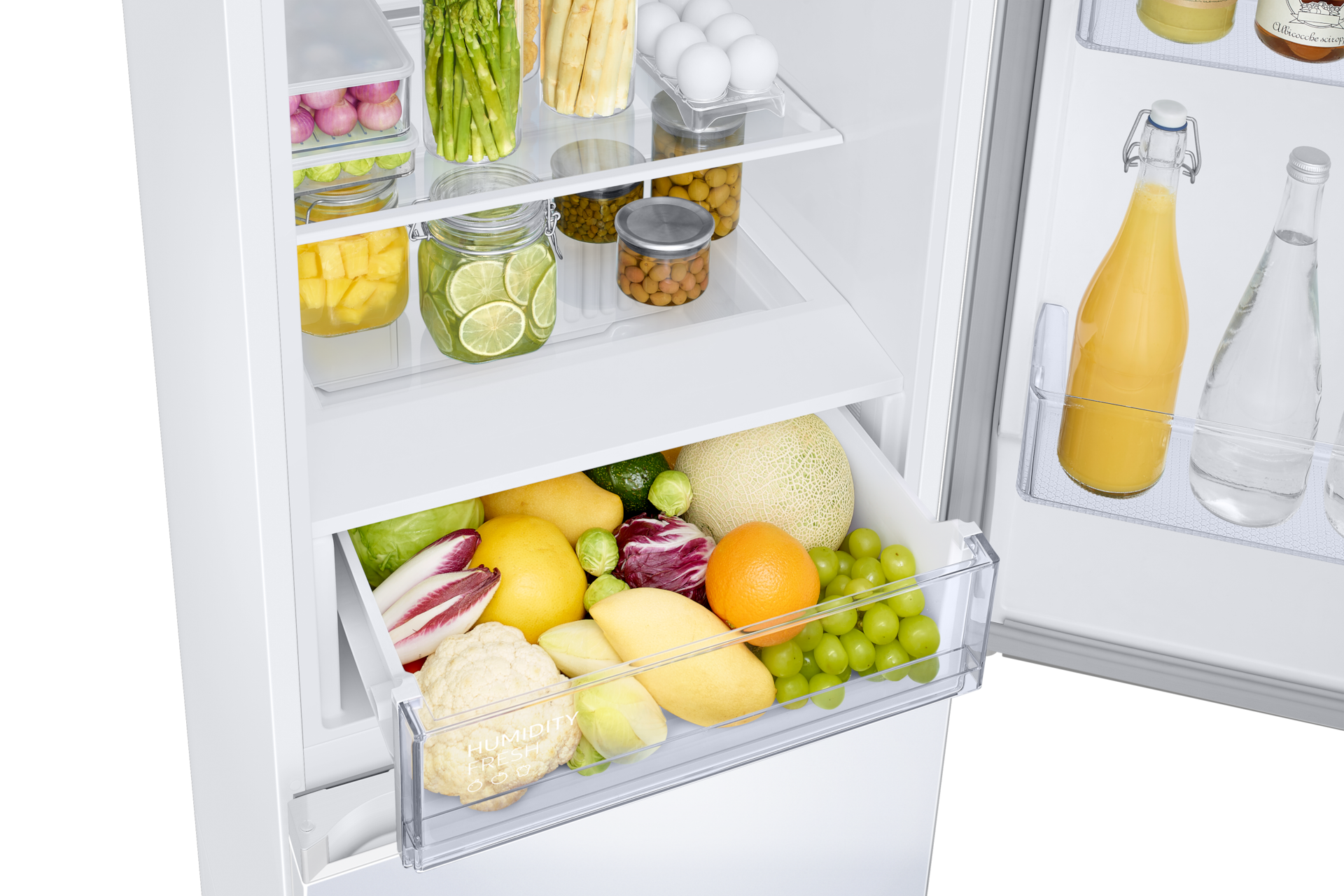 Frigorífico Combi 344L blanco Clasificación Energética C y Smart AI - RB34C600CWW/EF Detail-Moist-Fresh-Zone White 
