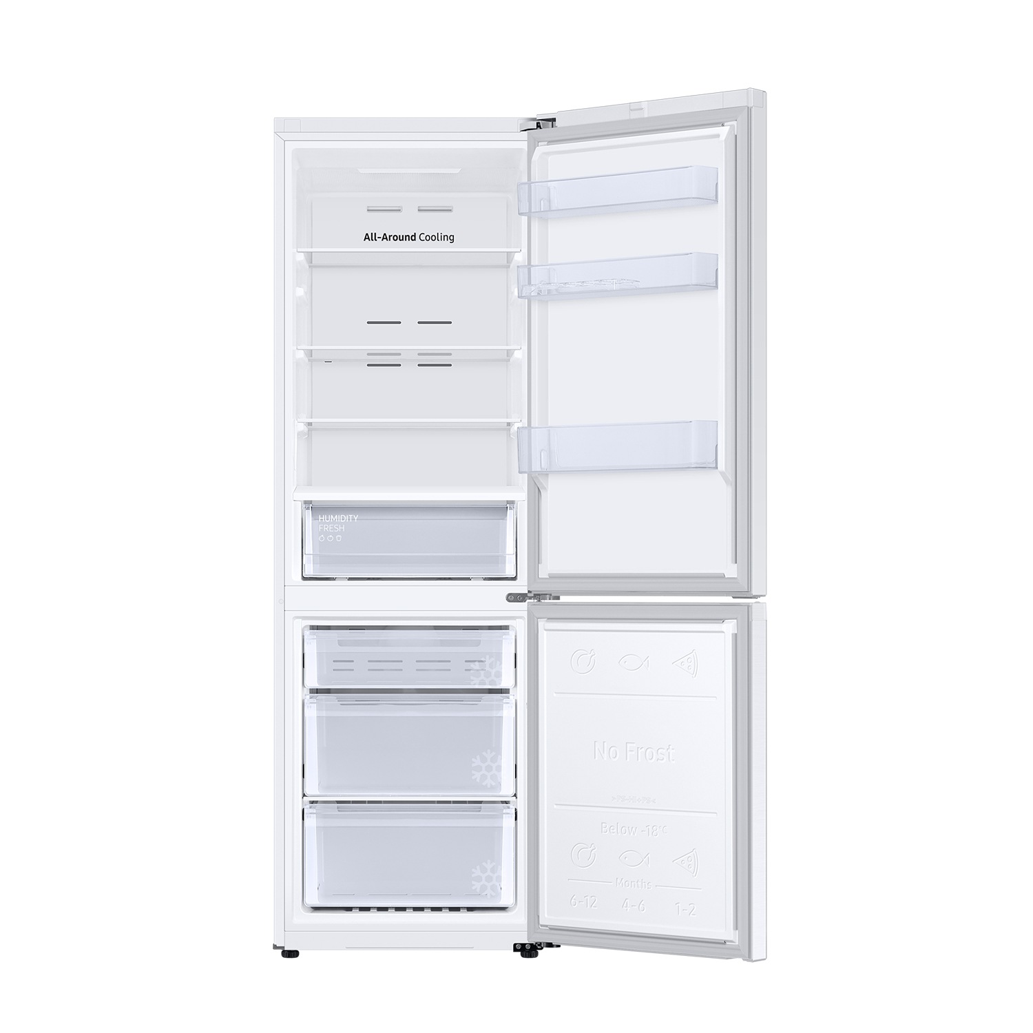Frigorífico Combi 344L blanco Clasificación Energética C y Smart AI - RB34C600CWW/EF White