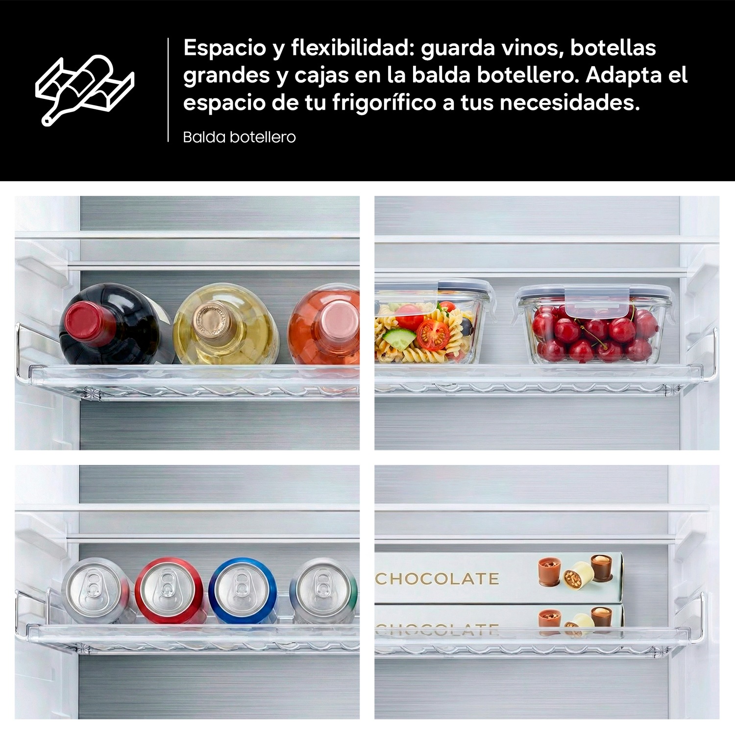 Frigorífico Combi 185cm 344L Clase D Inox RB34C602DSA/EF Inox