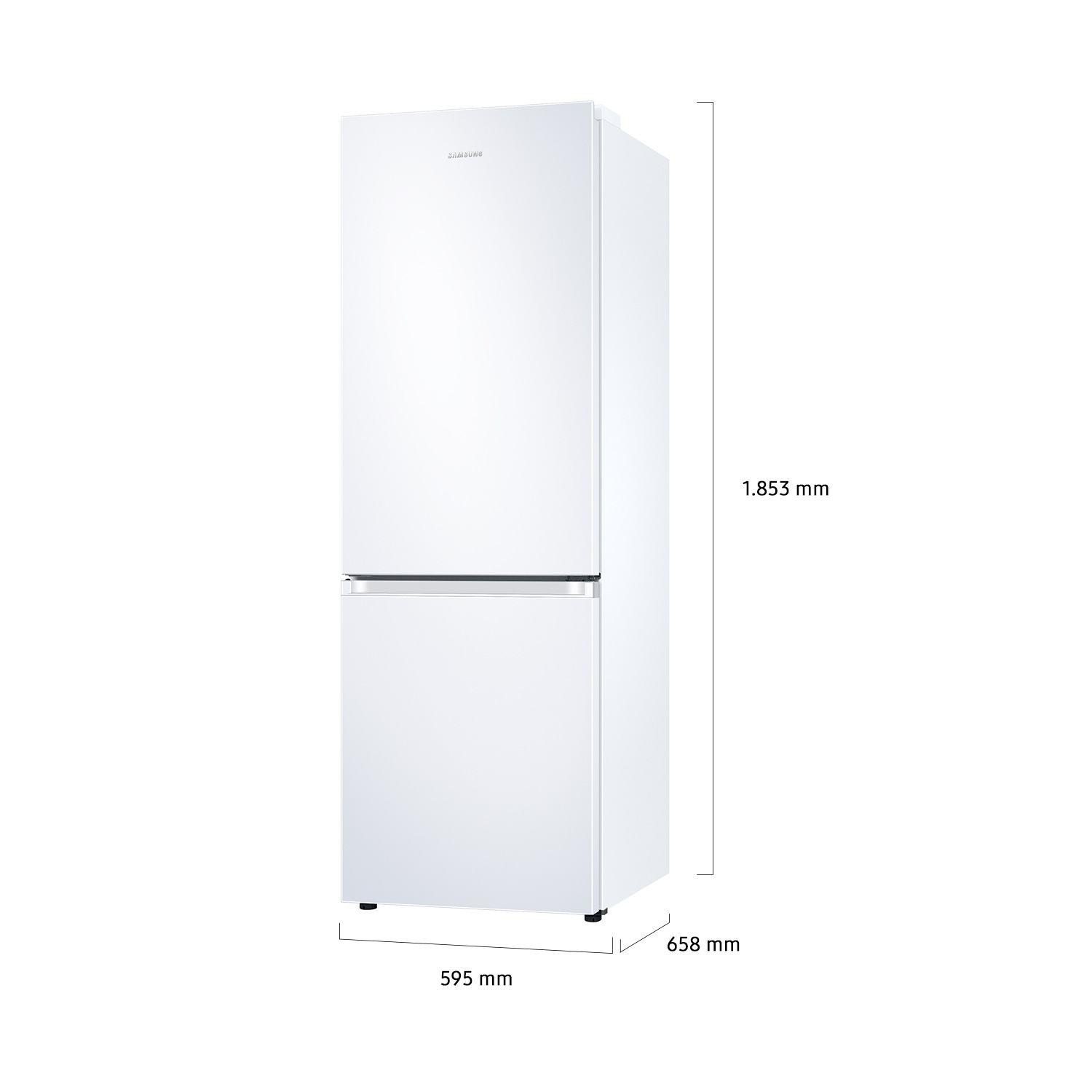 Frigorífico Combi 185cm 344L Clase C Blanco RB34C605CWW/EF R-Perspective White 