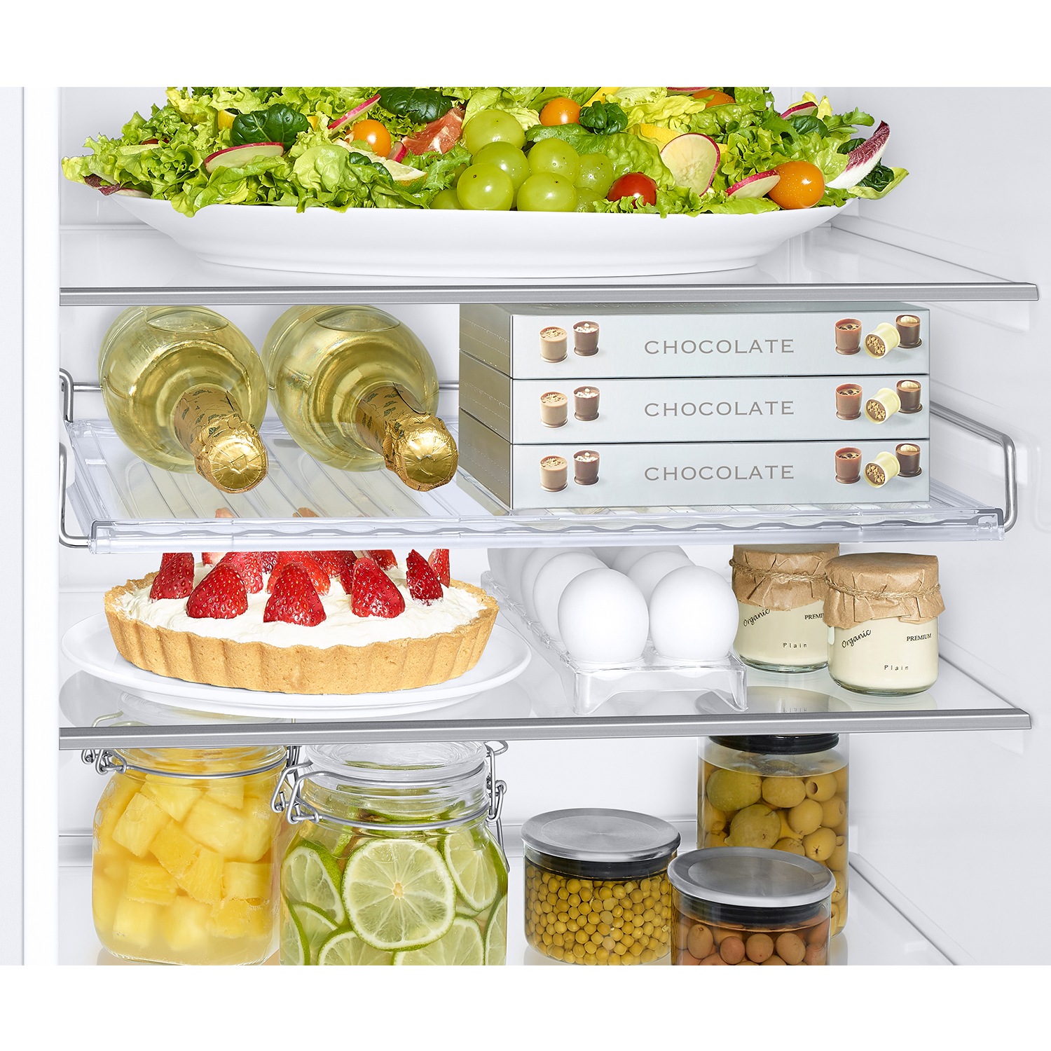 Frigorífico Combi 185cm 344L Clase C Blanco RB34C605CWW/EF Detail-Wine-Shelf White 