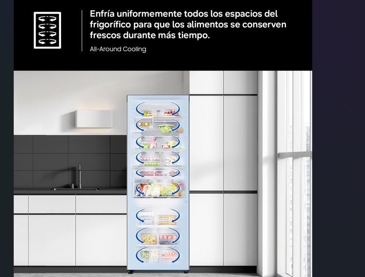 Frigorífico Combi AI 185cm 344L Clase C Blanco RB34C605CWW/EF Blanco
