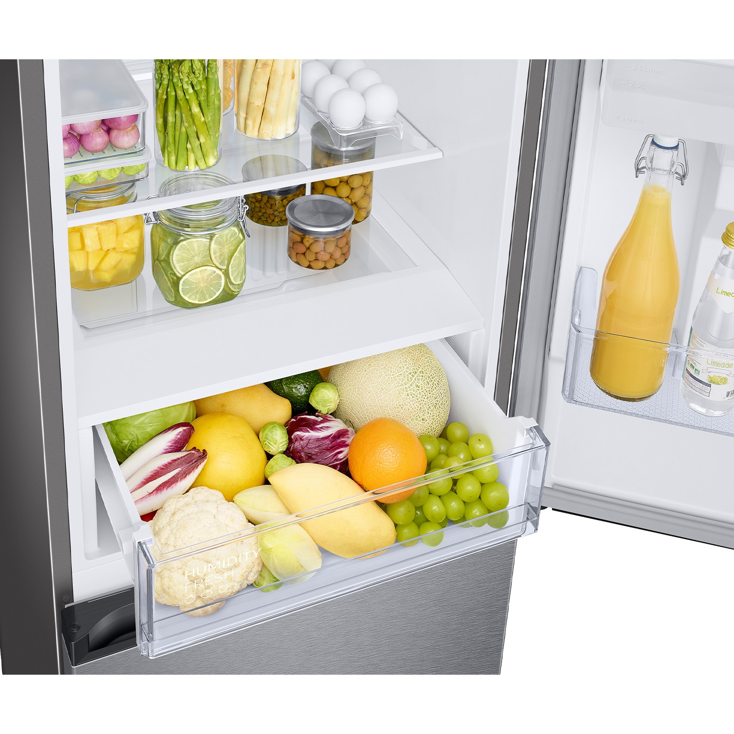 Frigorífico Combi 185cm 341L Clase D Plata RB34C632DSA/EF Silver