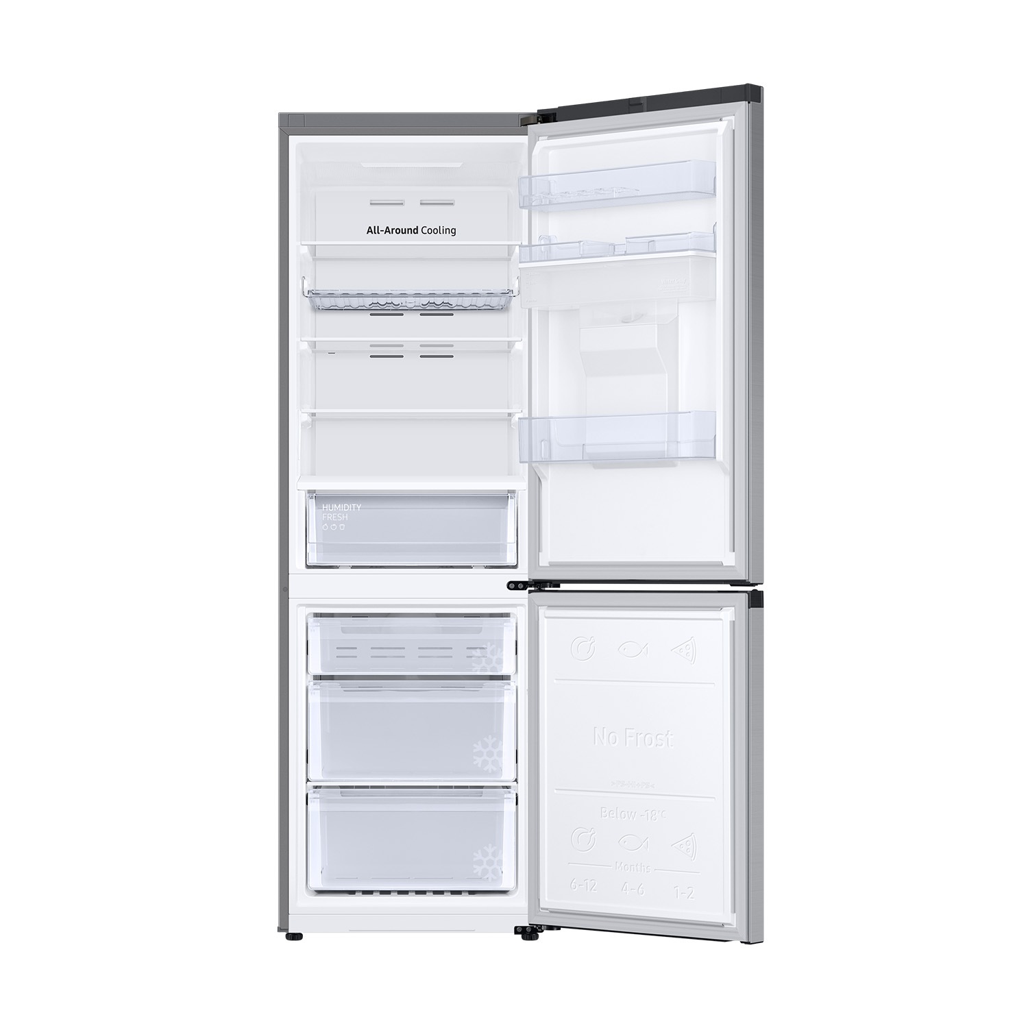 Frigorífico Combi 185cm 341L Clase D Plata RB34C632DSA/EF Silver