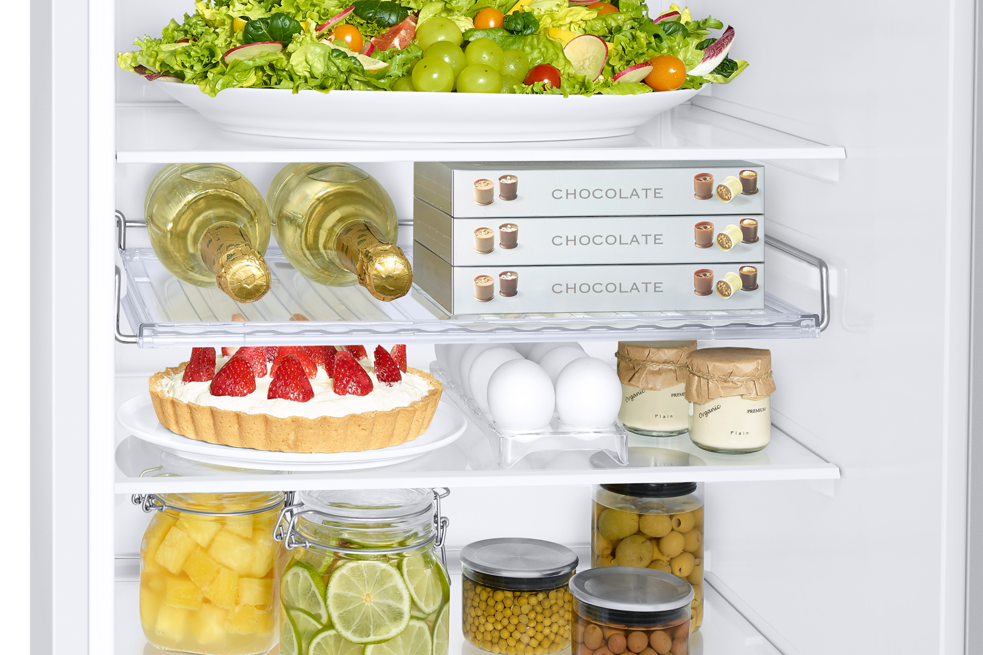 Frigorífico Combi AI 185cm 344L Clase E Blanco RB34C672EWW/EF Detail-Wine-Shelf White 