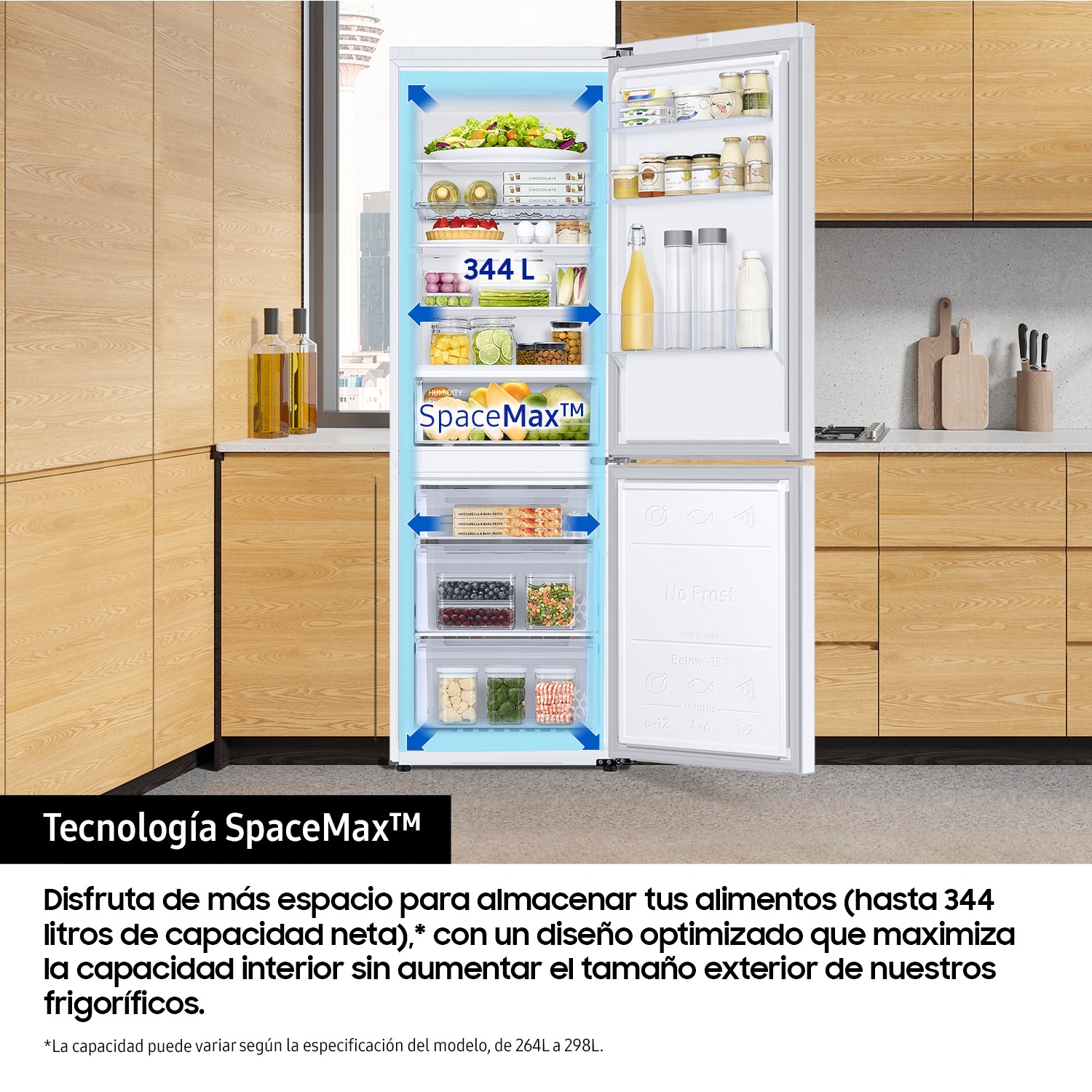 Frigorífico Combi AI 185cm 344L Clase E Blanco RB34C672EWW/EF Blanco