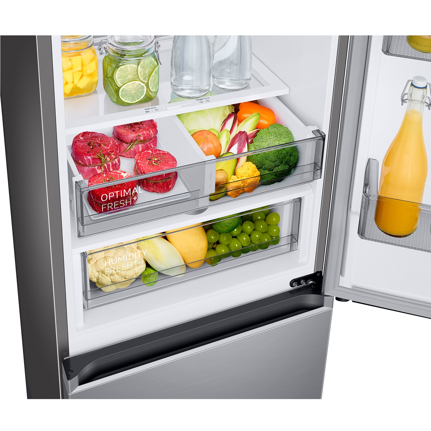 Frigorífico Combi Bespoke AI 185cm 344L Clase C Inox RB34C705CS9/EF Refined Inox