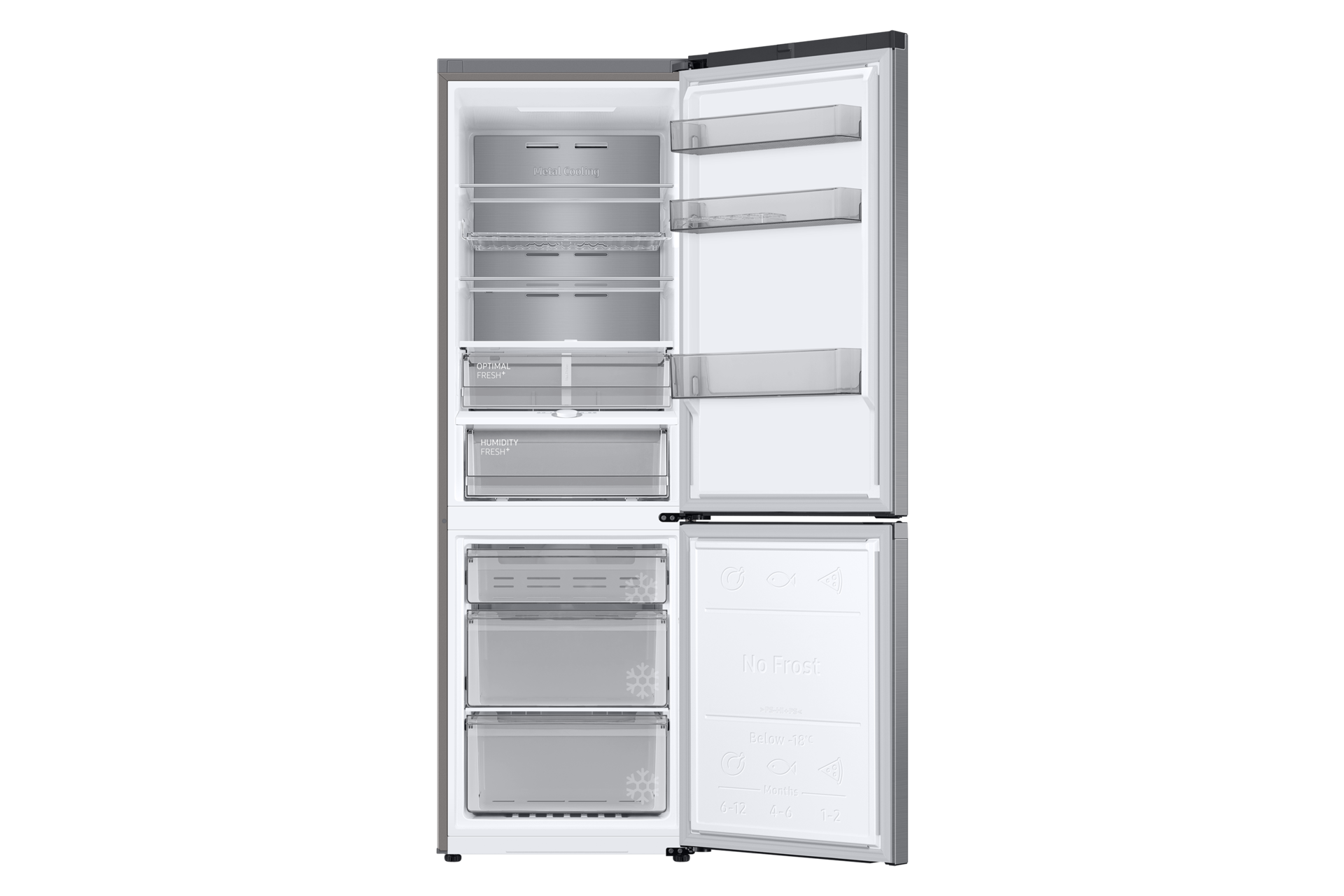 Frigorífico Combi 185cm 344L Clase C Inox RB34C775CS9/EF Front-Open Silver 