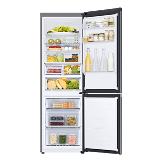 Frigorífico Combi 344L Grafito 185 Clasificación Energética D RB34T675DB1 Front-Open-With-Food Black 