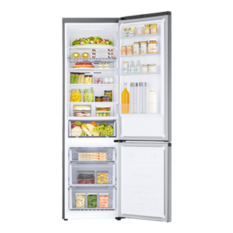 Frigorífico Combi 390L Inox 2M WIFI Clasificación Energética D RB38C602DSA Front-Open-with-food Silver 
