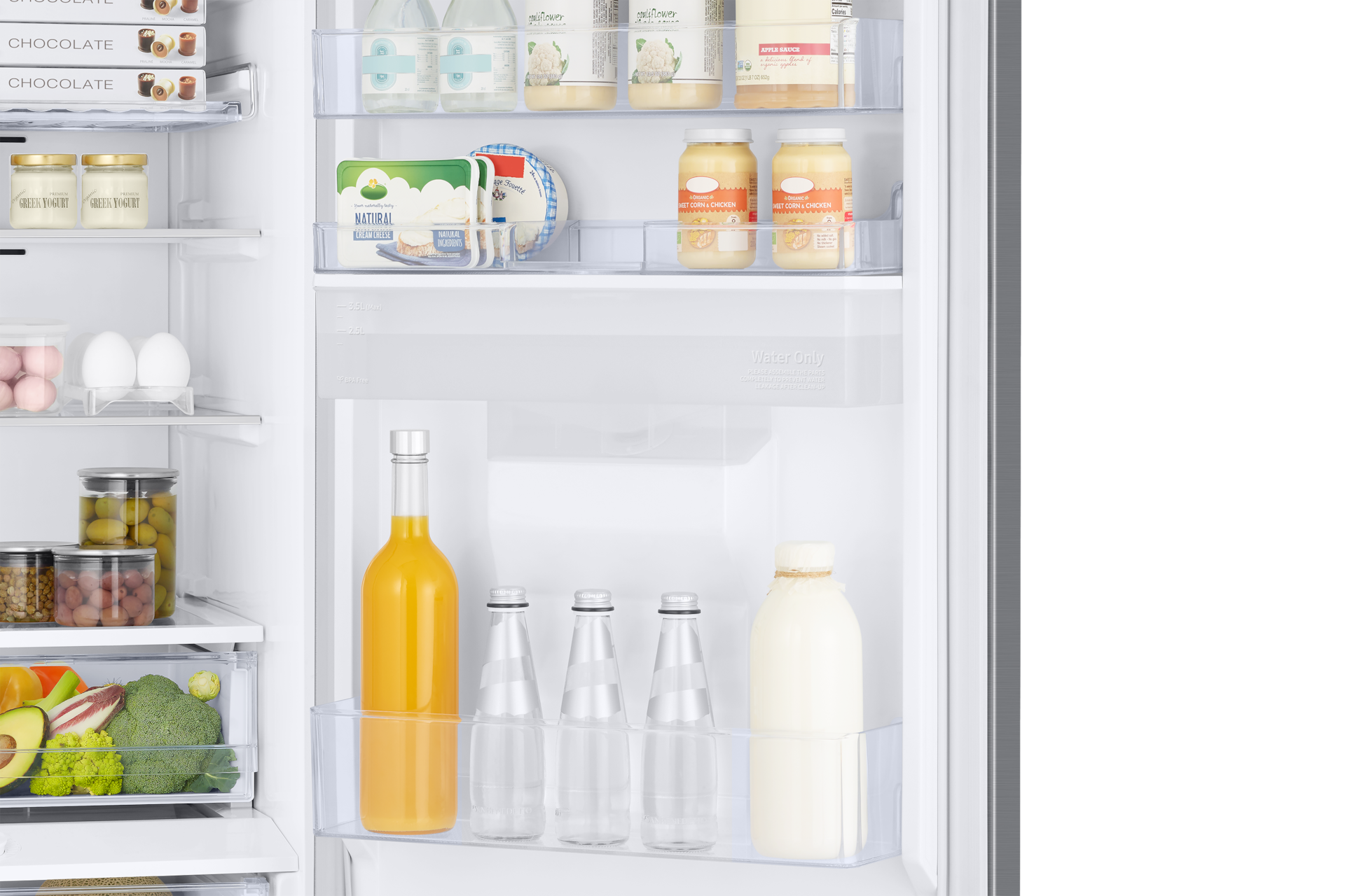 Frigorífico Combi 2,03m 386L Inox Clasificación Energética D y Smart AI - RB38C655DS9/EF Detail-Water-Tank Silver 