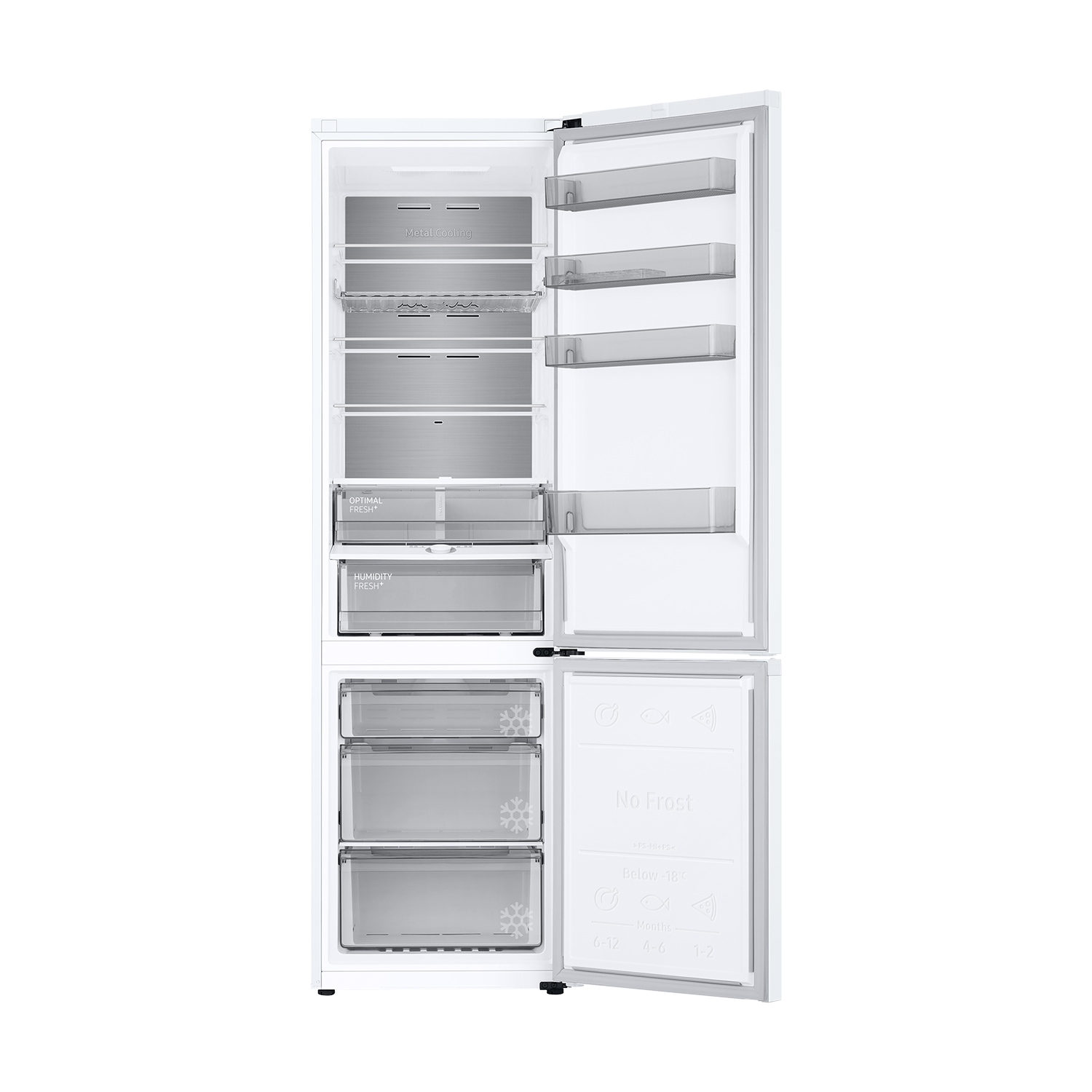 Frigorífico Combi 2m 390L blanco y Smart AI - RB38C705CWW/EF White