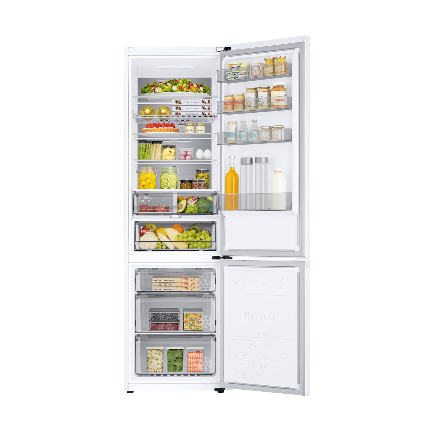 Frigorífico Combi 2m 390L blanco y Smart AI - RB38C705CWW/EF White