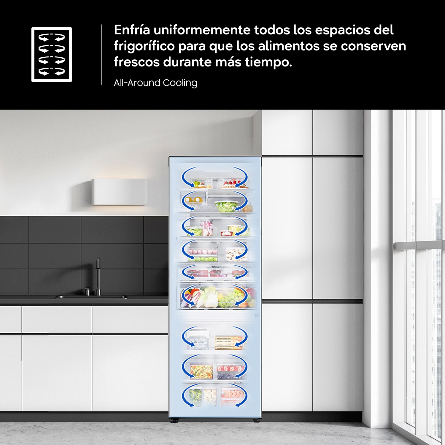 Frigorífico Combi 2m 390L y Smart AI - RB38C776CS9/EF Inox