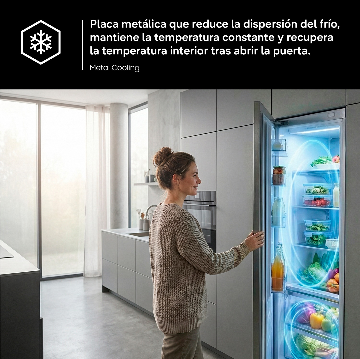 Frigorífico Combi 2m 390L y Smart AI - RB38C776CS9/EF Inox
