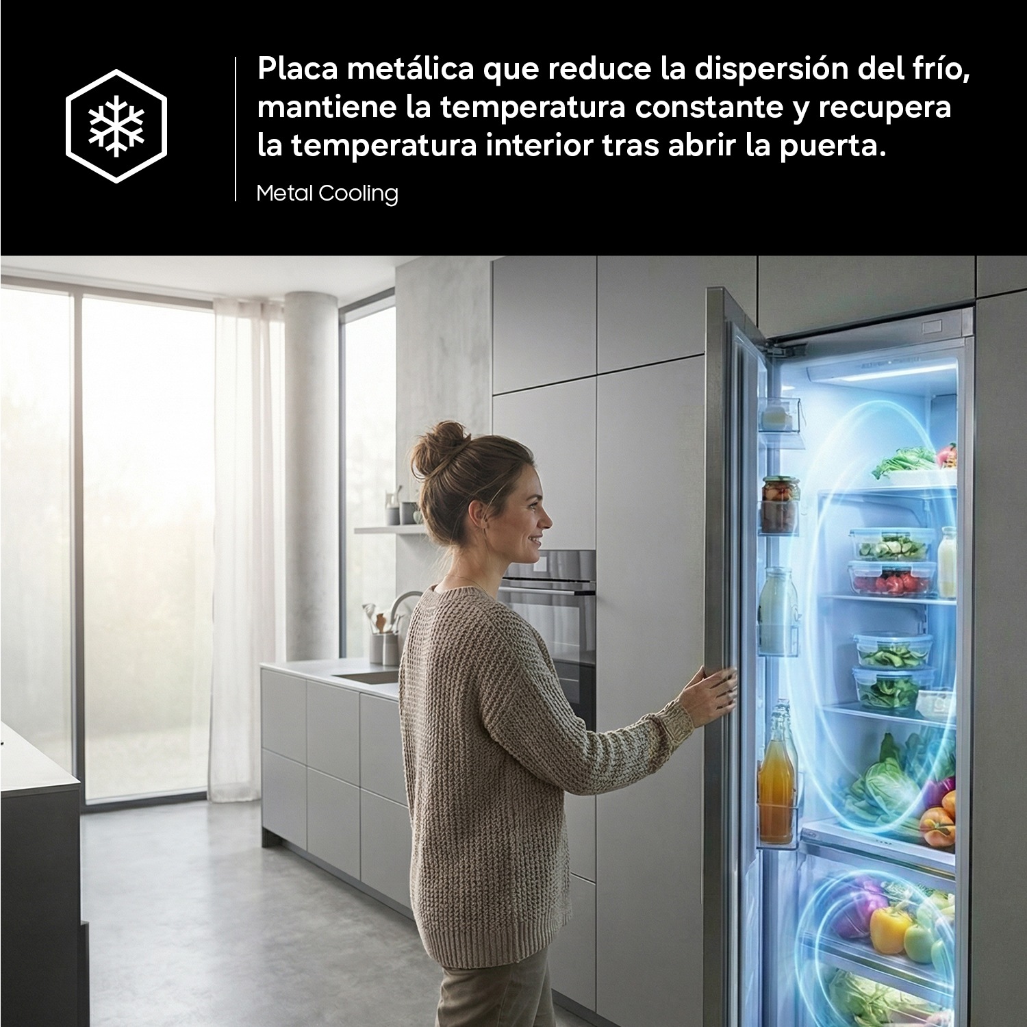 Frigorífico Combi Bespoke AI 203cm 387L Clase A Grafito RB38C7B6AB1/EF Grafito