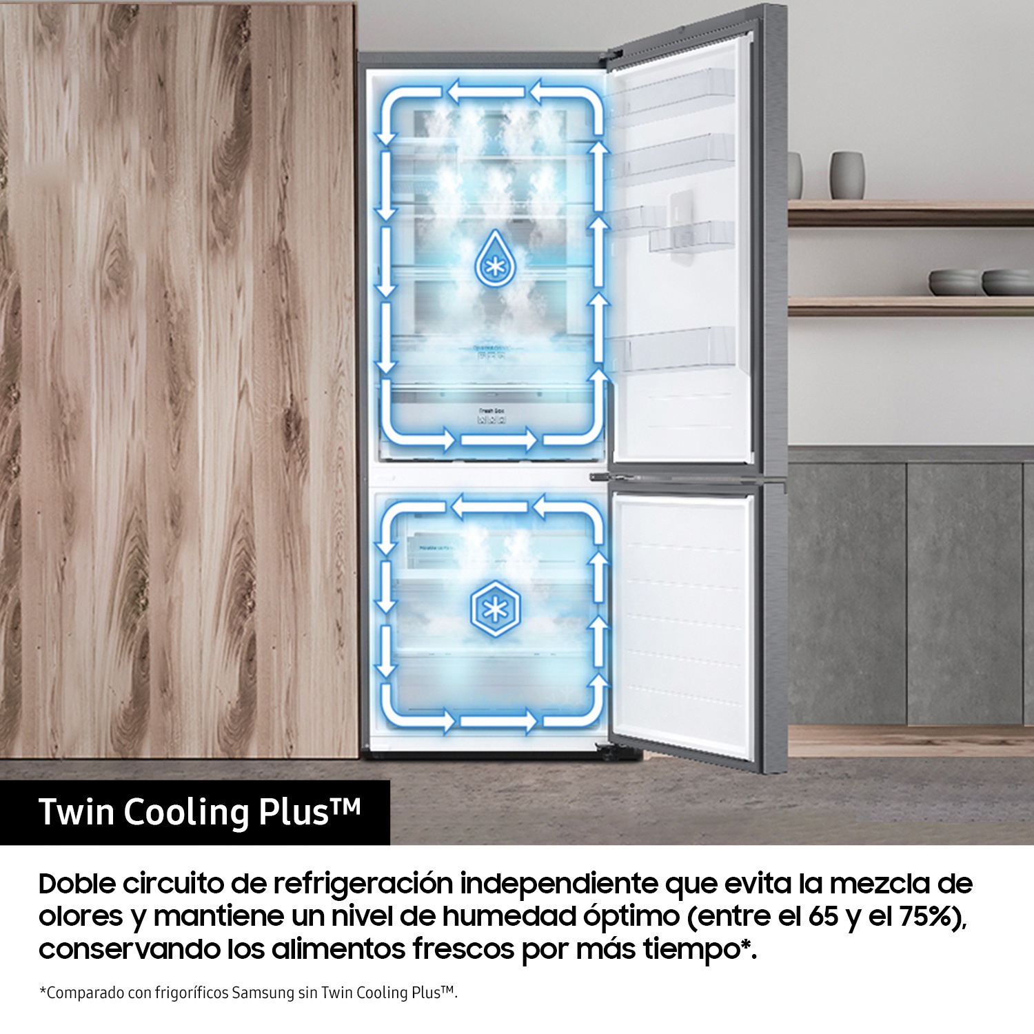 Frigorífico Combi 203cm 387L Clase B Inox RB38C7B6BS9/EF Inox
