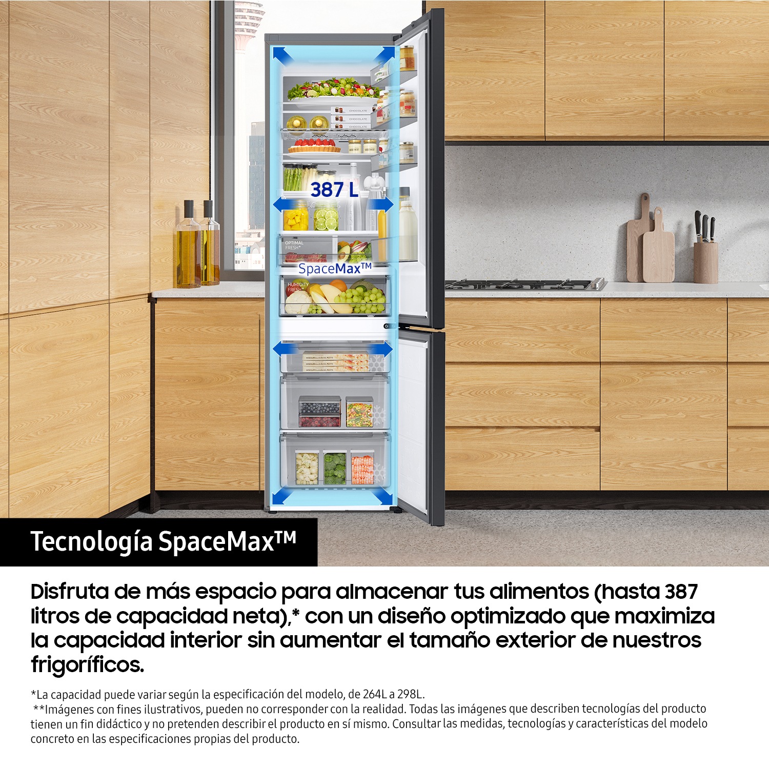 Frigorífico Combi 203cm 387L Clase B Inox RB38C7B6BS9/EF Inox
