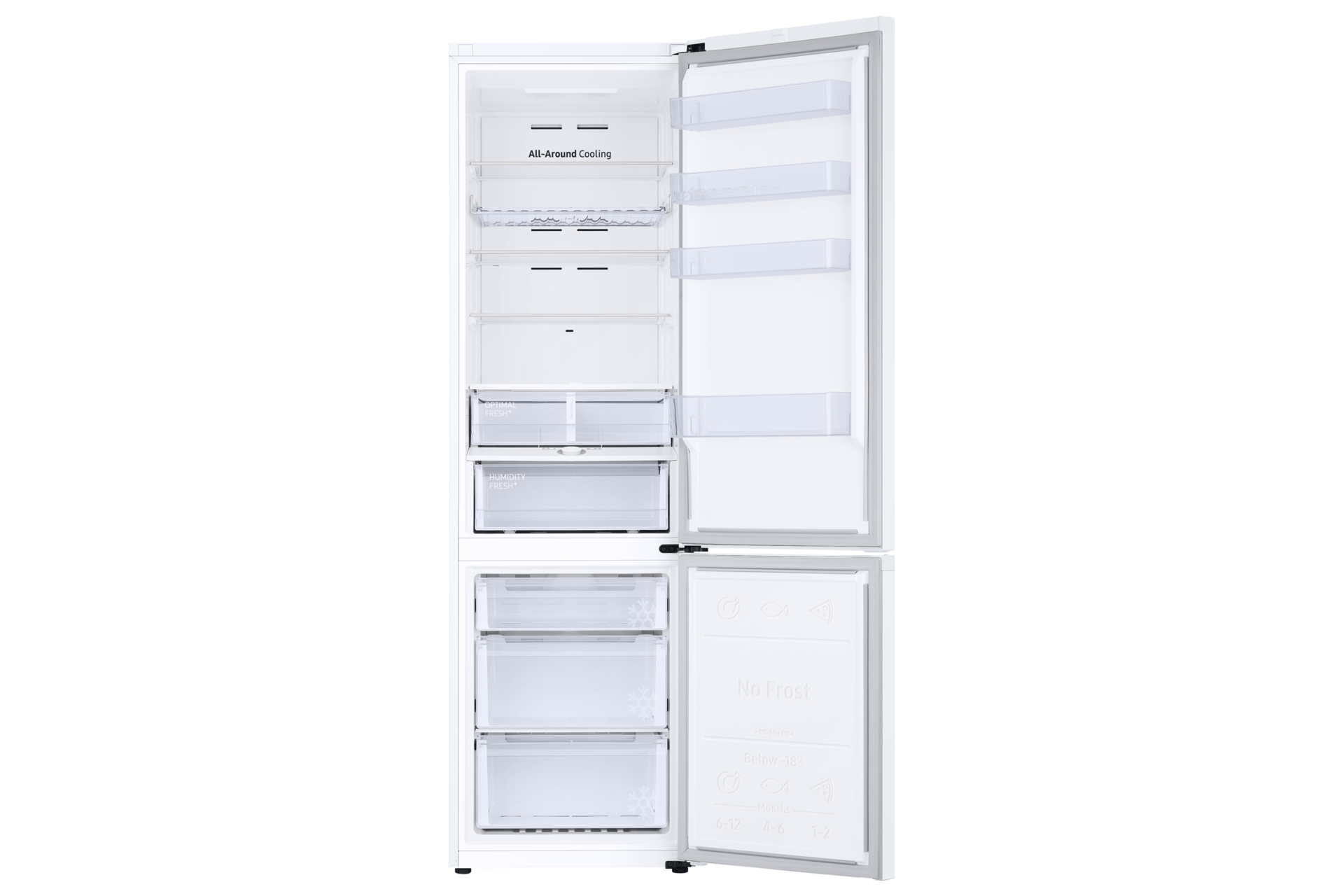 Frigorífico Combi 390L Blanco 2M Clasificación Energética D RB38T605DWW White