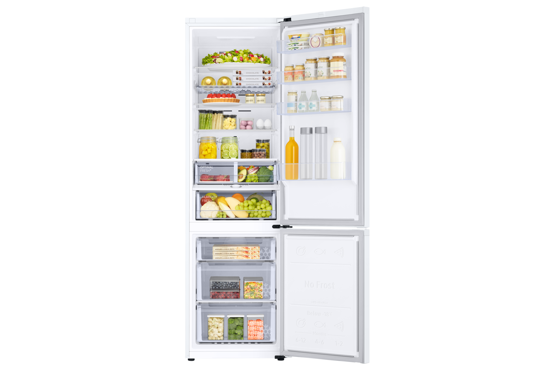 Frigorífico Combi 390L Blanco 2M Clasificación Energética D RB38T605DWW White