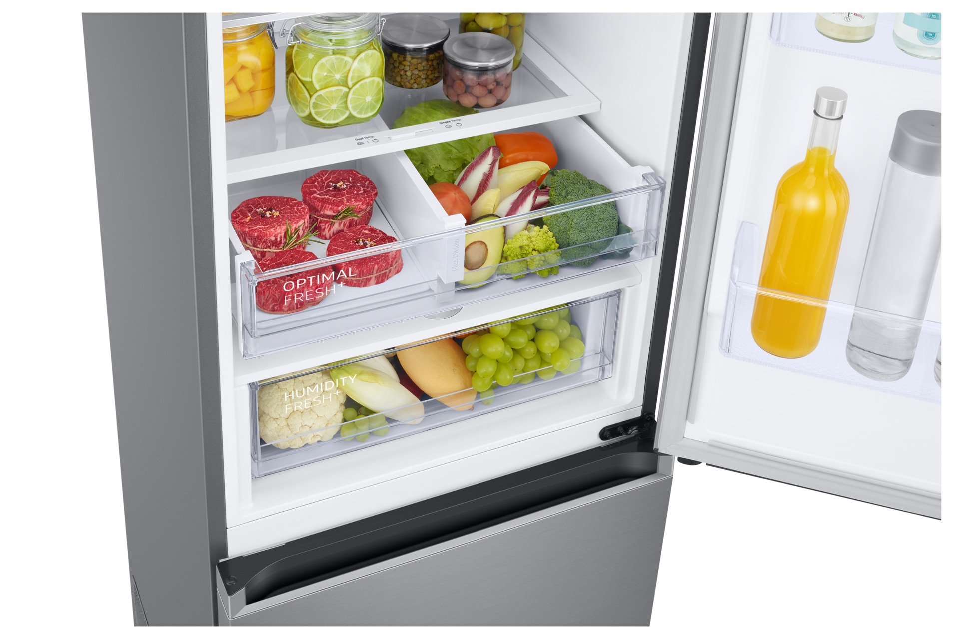 Frigorífico Combi 390L Inox 2M Clasificación Energética C RB38T675CS9 Detail-2Temp-Zone2 Silver 