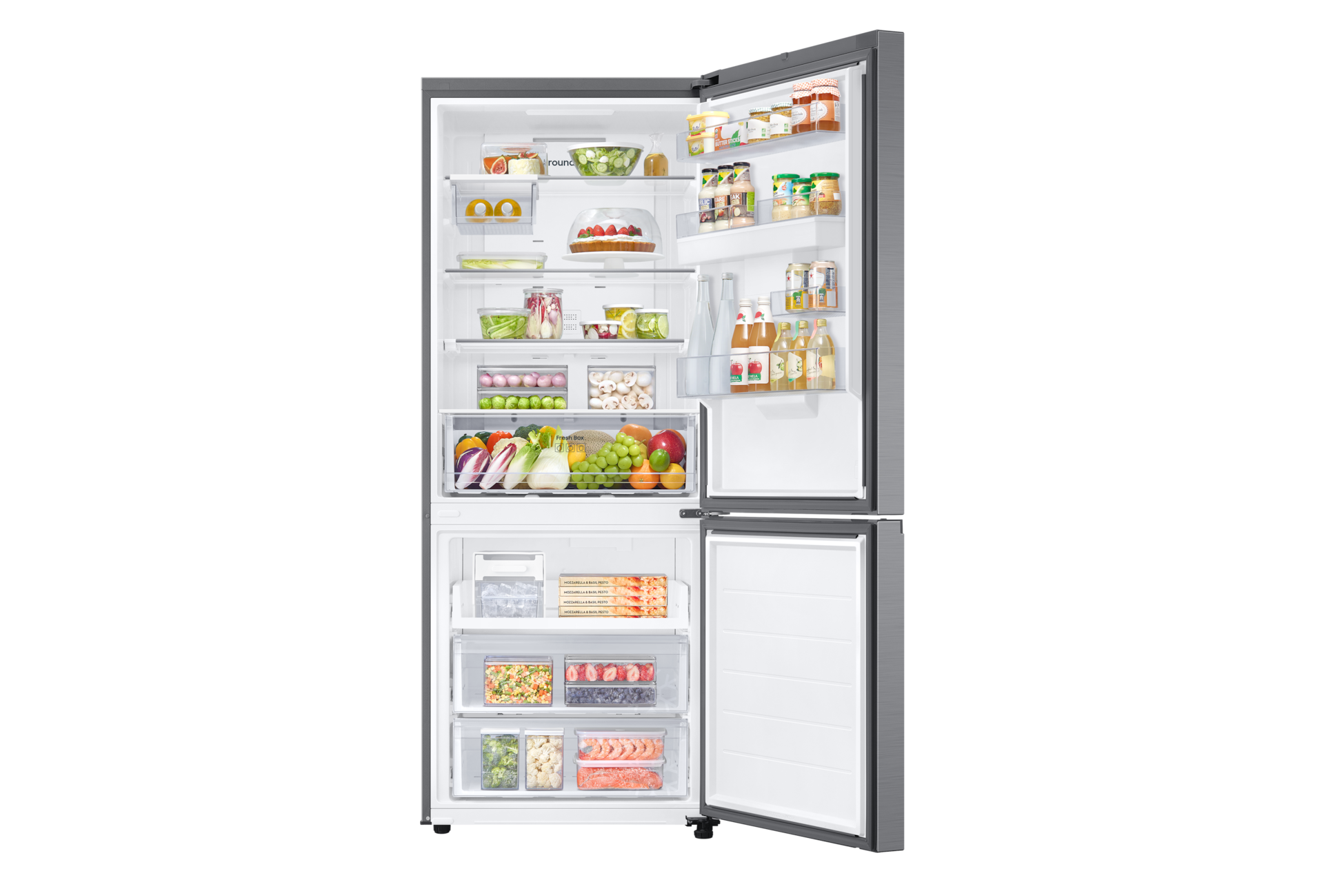 Frigorífico Combi Bespoke AI 192cm 505L Clase E Inox RB50DG632ES9EF Front-Open-With-Food Refined Inox 