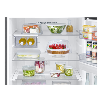 Frigorífico Combi Bespoke AI 192cm 505L Clase E Inox RB50DG632ES9EF Detail-Shelf Refined Inox 