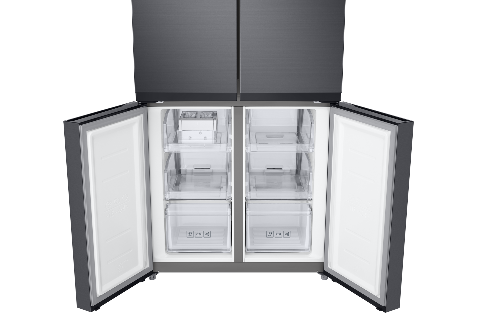 Frigorífico French Door AI 180cm 488L Clase E Grafito RF48A400EB4/EF Front-Open3 Black 