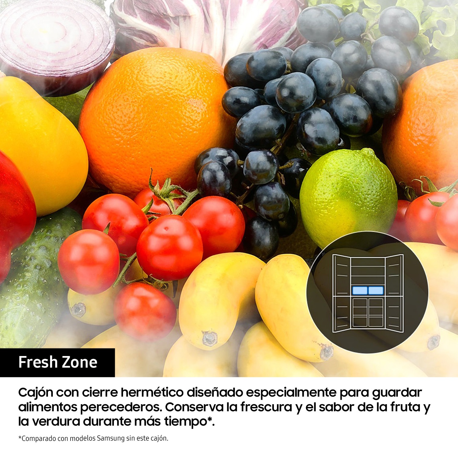 Frigorífico French Door AI 180cm 488L Clase E Grafito RF48A400EB4/EF Grafito