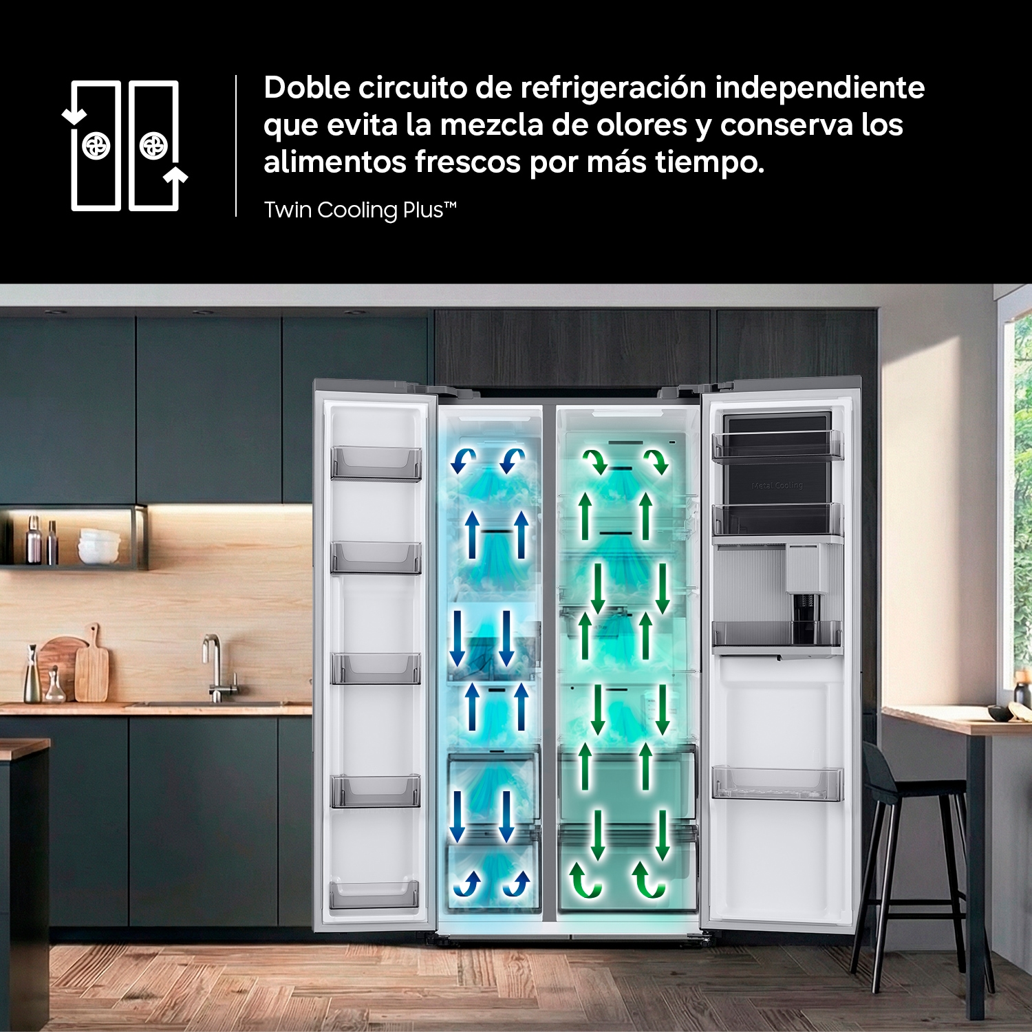 Frigorífico French Door AI 495L RF50C530ES9/EF Gris
